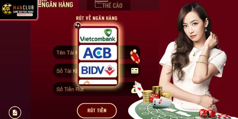 Các kênh giao dịch nạp rút đa dạng và uy tín tại MANCLUB